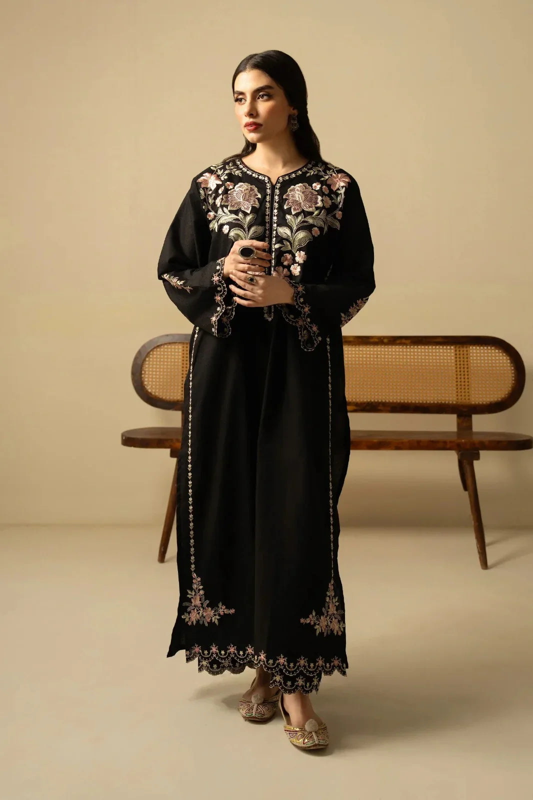 Midnight Grace Embroidered Suit