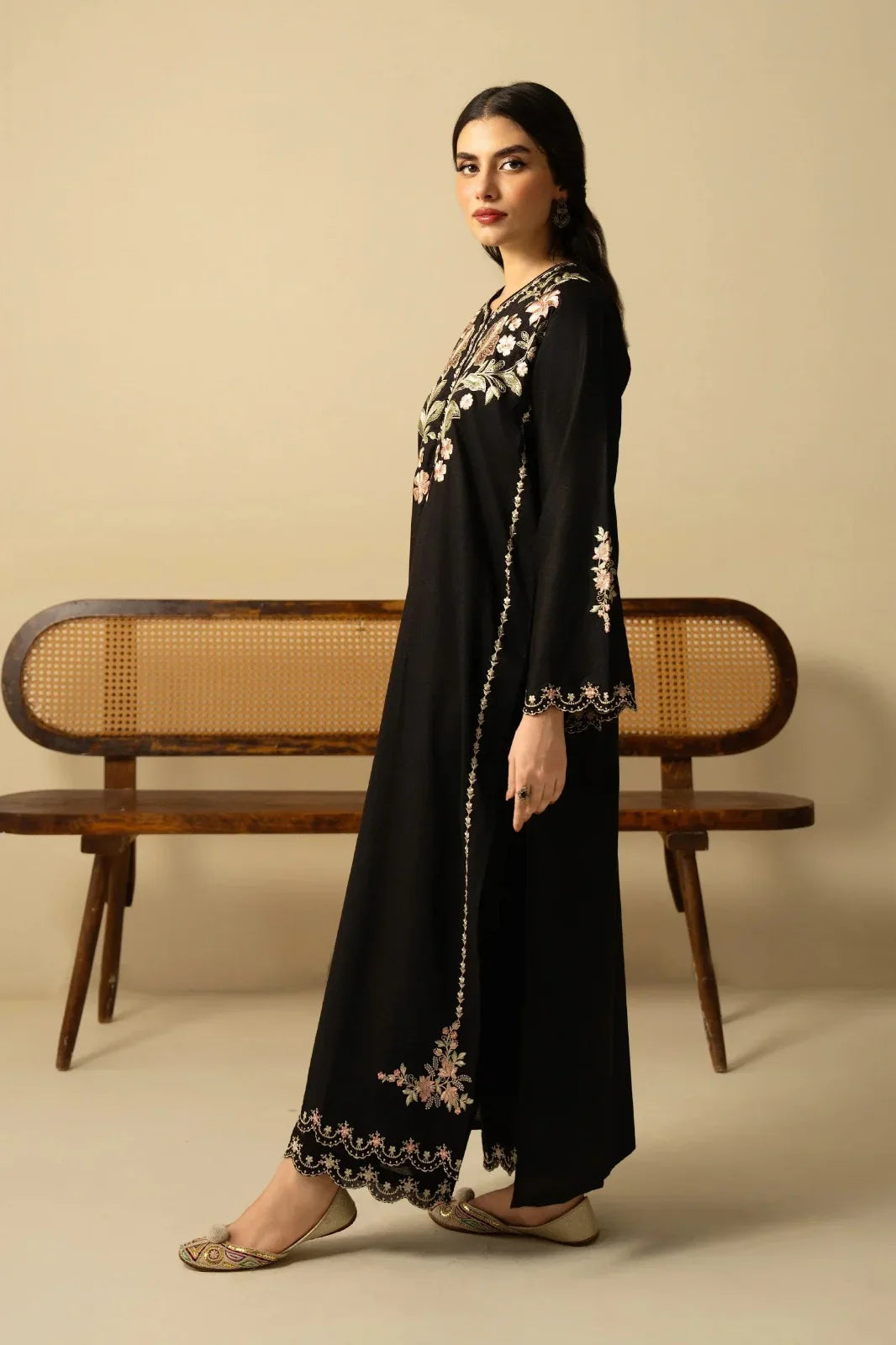 Midnight Grace Embroidered Suit