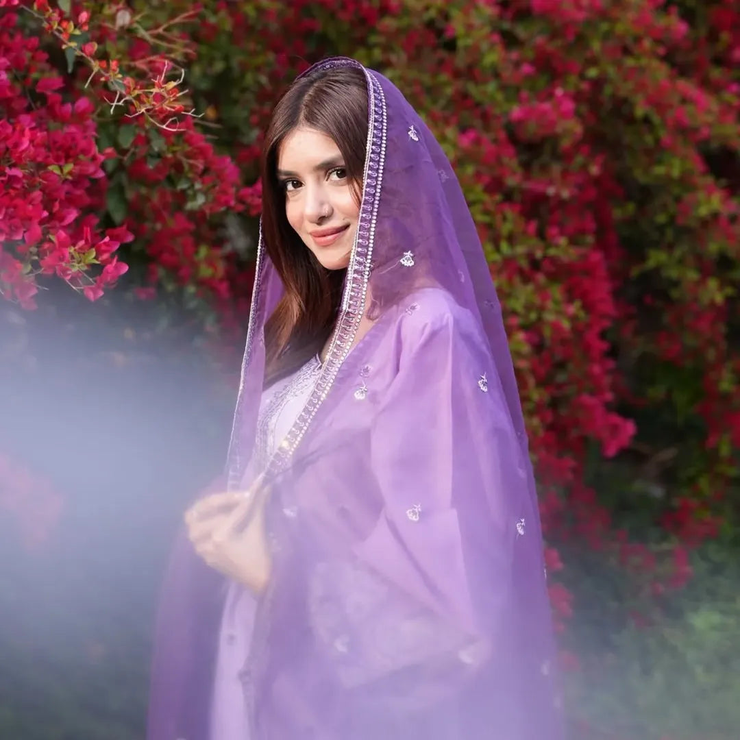 Lilac Grace -Embroidered 3Pc