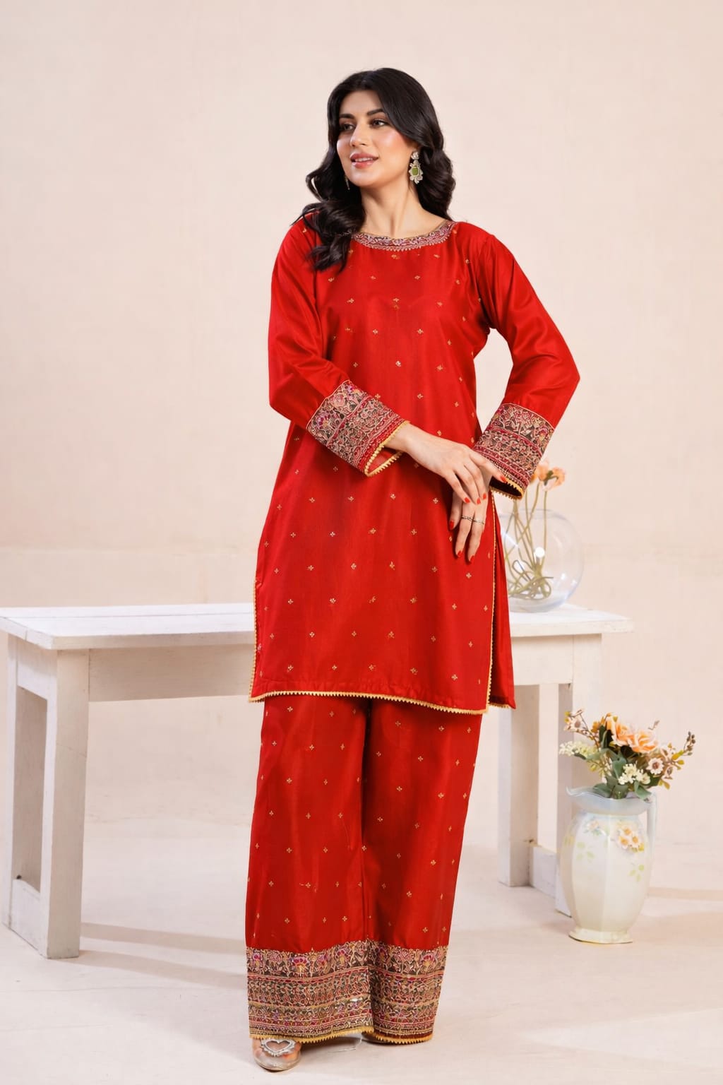 blooming-red formal (3-piece)