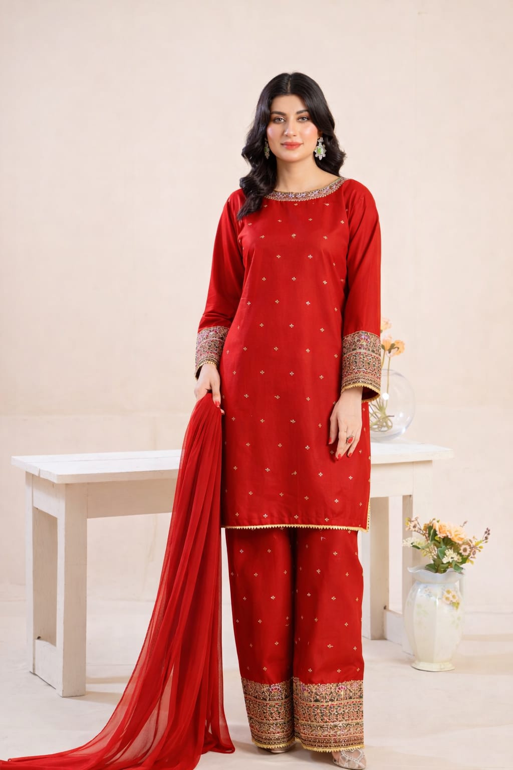 blooming-red formal (3-piece)