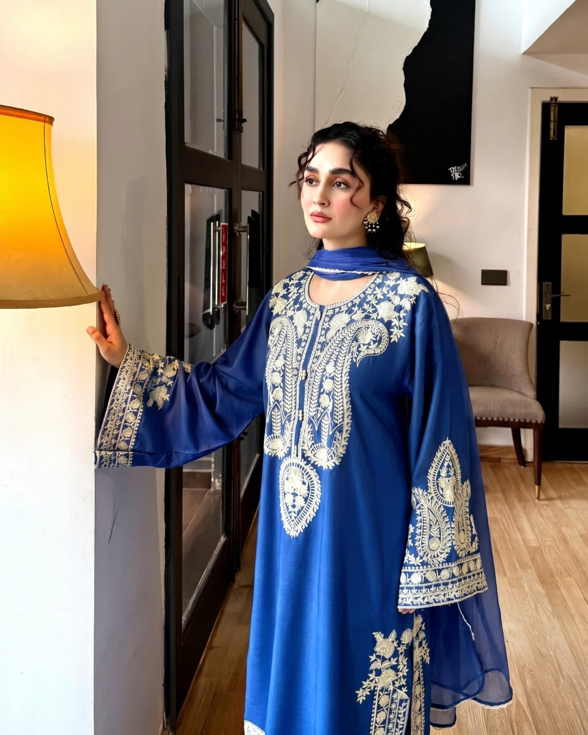 Azure Grace - Embroidered 3PC