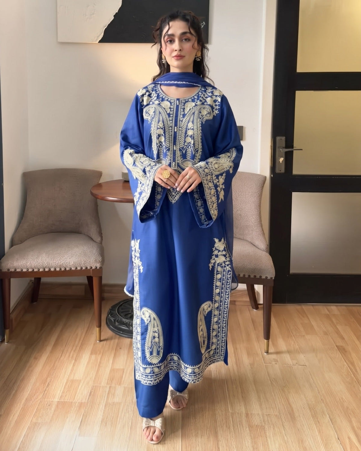 Azure Grace - Embroidered 3PC
