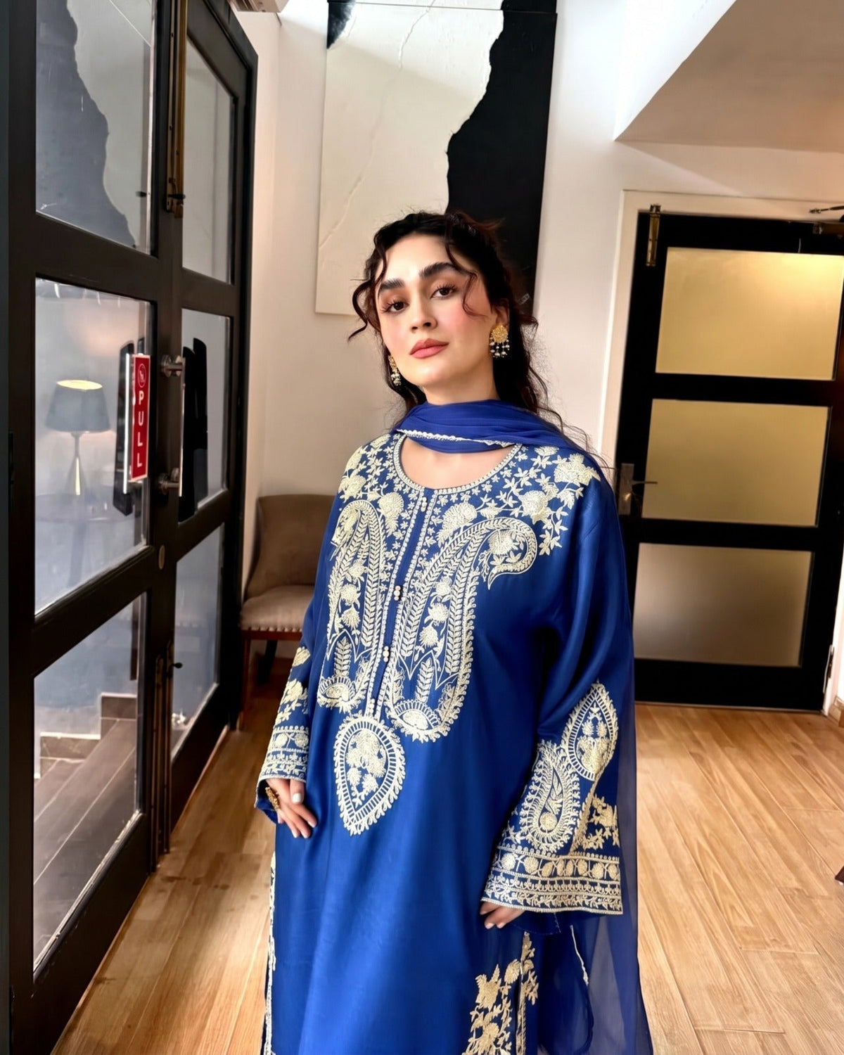 Azure Grace - Embroidered 3PC